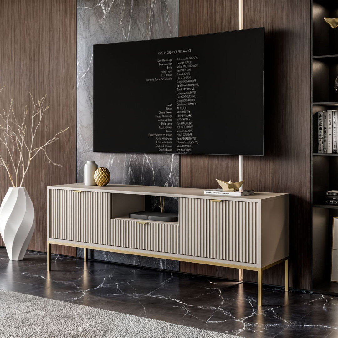 Fairmont Park TV Stand for TVs up to 58" Cashmire/Gold 58"