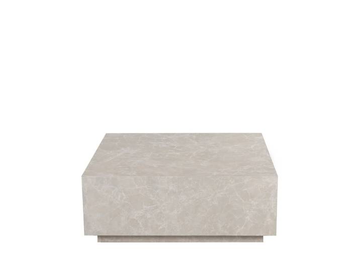 Table basse carrée effet marbre 90x90cm - grège