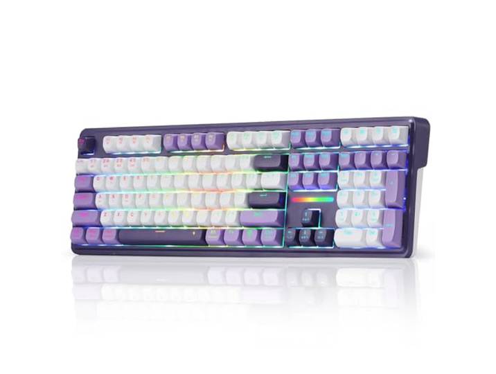 Redragon K745 PRO Draadloze 108-toetsen RGB Gaming-toetsenbord met Gasket, 4 Hotkeys
