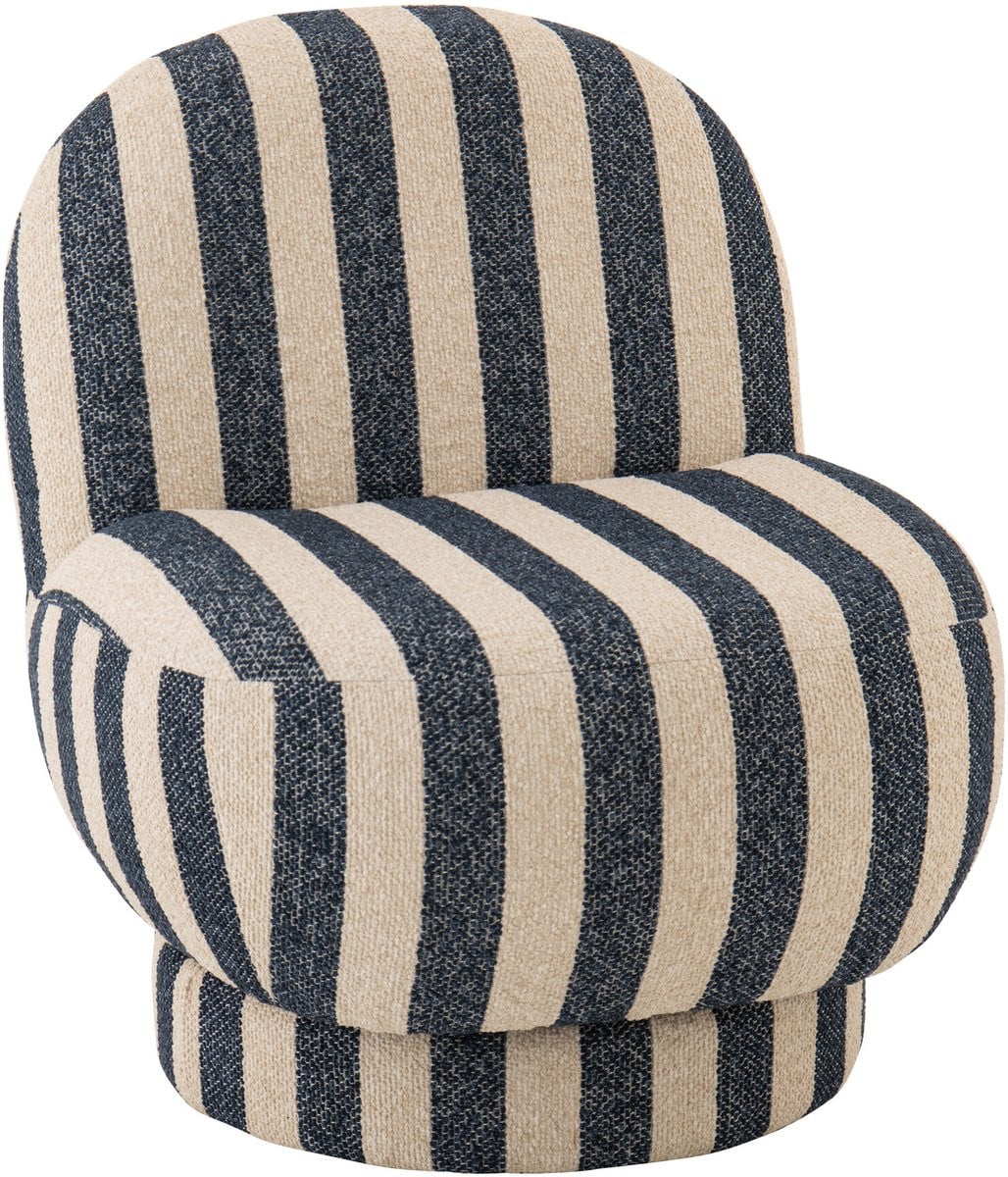 J-Line loungestoel Gestreept Blauw/Gebroken Wit Textiel