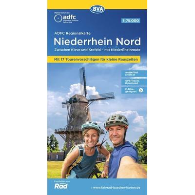BVA ADFC Regionalkarte Niederrhein Nord, mit Knotenpunkten 1:75.000, Sonstige von , KOMPASS Freytag & Berndt, 978-3-96990-191-5