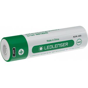 Ledlenser Akku 3,6 V, 2500 mAh, 18650, Li-Ion, mit USB Ladeanschluss, 1 Stück