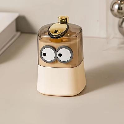 Inspired Finds Creative Automatic Pop Out Cartoon Toothpick Holder Portable Box For Home And Commercial Use round Eyes Gold