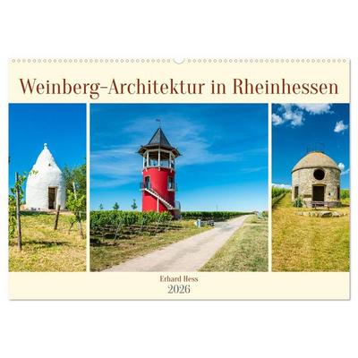 Weinberg-Architektur in Rheinhessen (Wandkalender 2026 DIN A2 quer), CALVENDO Monatskalender