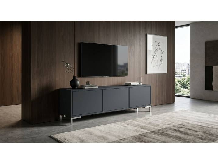 Schwarzes Lowboard mit Schubladen – kostenlose Holzmuster Premium Dekore Schwarz