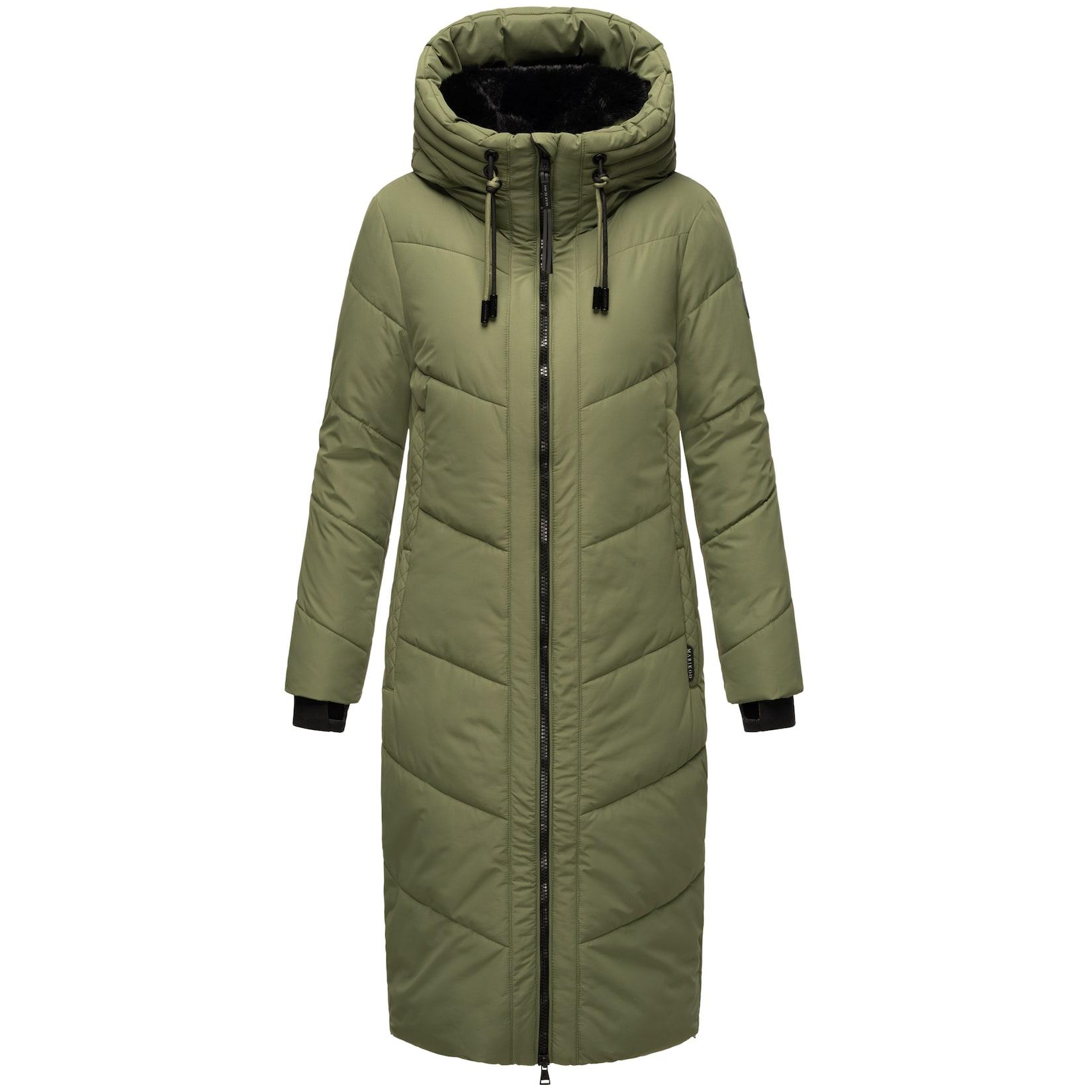 MARIKOO Damen Winter Steppmantel Stepp Jacke Mantel Parka warm mit Kapuze Nadaree