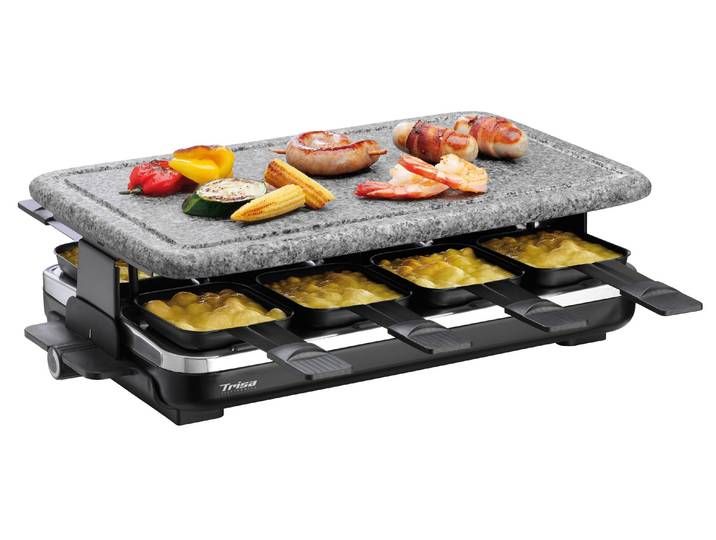 TRISA Raclette Hot Stone , bunt (grau, schwarz, silberfarben), Raclettes, Raclette