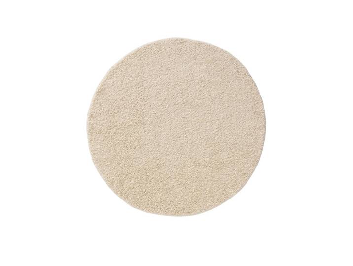 benuta Hochflorteppich Soho waschbar Cream ø 80 cm rund, Creme, Kunststoff, Uni, Rund, 80x80 cm, pflegeleicht, Teppiche & Böden, Teppich, Hochflorteppiche & Shaggys
