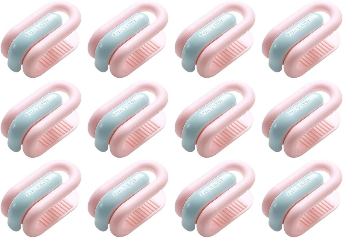 12 stuks Dekbedclips Wit - Beddengoed klemmen met naaldvrij ontwerp