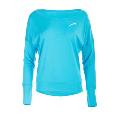 Langarmshirt WINSHAPE "MCS002", Damen, Gr. S, blau (sky blau), 50% Modal, 50% Baumwolle, U-Boot-Ausschnitt, Shirts Langarmshirt, Ultra leicht
