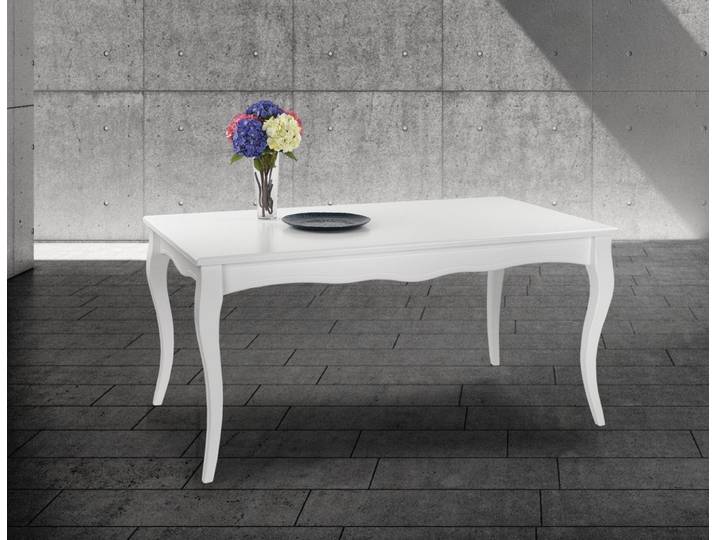 alesvelt Wohnzimmertisch LUKENS XXL im Barockstil Hochglanz MDF 160cm - 200cm, Barockstil