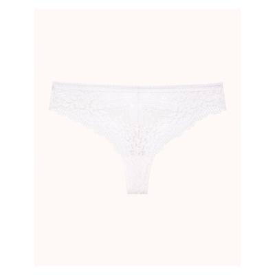 Brasilslip PASSIONATA "NINA", Damen, Gr. 36, Mikrofaser,Spitze, weiß (talc), Mikrofaser;Spitze, Obermaterial: 83% Polyamid, 17% Elasthan, Unterhosen