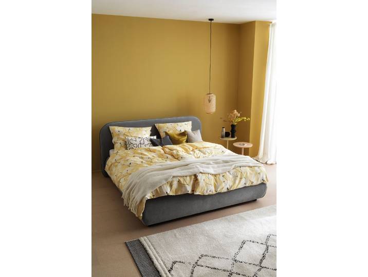 Wendebettwäsche Fleur , gelb, B/L: 155cm x 220cm, 1 Stk., 1 Stk., Satin, B/L: 80cm x 80cm, 2 Stk., Satin, 100% Baumwolle, SCHÖNER WOHNEN-KOLLEKTION, Bettwäsche, Wendebettwäsche, aus reiner Baumwolle