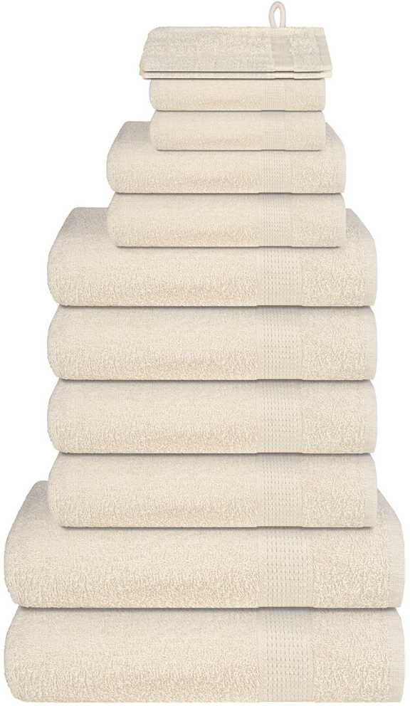 Ophelia & Co. 100% Cotton Multi-Size Set Cream Bath Towel;Washcloth;Hand Towel