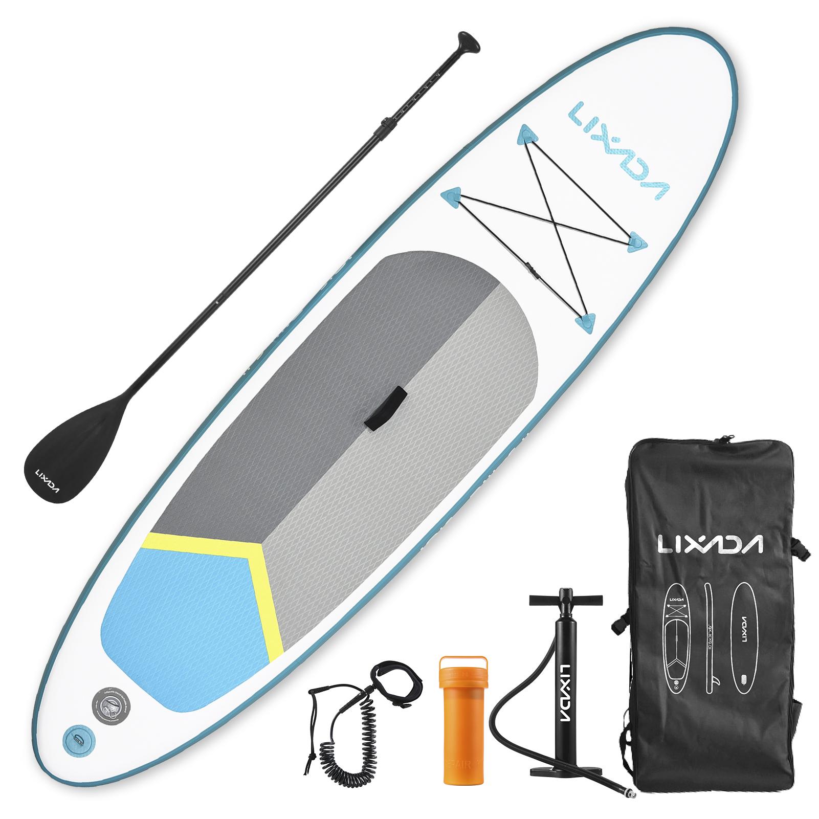 Aufblasbares SUP-Board, Grün - 320 cm lang - 15 cm dick - PVC - Für Wassersport