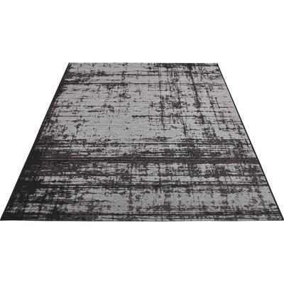 Teppich LUXOR LIVING "Panama, LAGERRÄUMUNG", grau, B:80cm H:5mm L:150cm, Polyester, Polypropylen, Teppiche, Teppich, Flachgewebe, modernes Design, In- und Outdoor geeignet