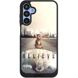 Nivocase Handyhülle für Samsung Galaxy A15 5G Hülle NIVOpure Case Schwarz Motivation Tiere Tiger (Samsung Galaxy A15 5G), Smartphone Hülle, Schwarz