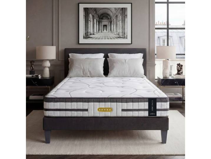 Matelas Ressorts ensachés CONCORDE - 26 cm - 80x200 cm - Blanc