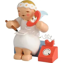 Wendt & Kühn Margeritenengel, sitzend, mit Telefon 4cm