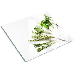 GLASPLATTE 60x52 cm Kräuter