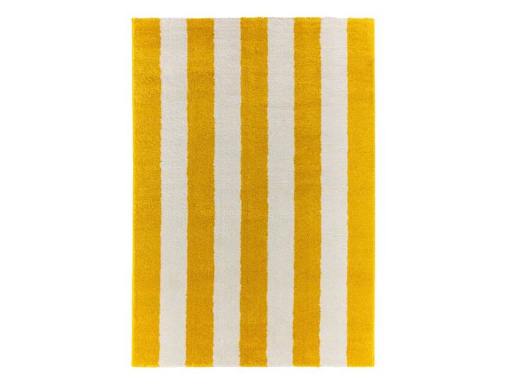 Tapis jaune et blanc à rayures - 200x280 cm