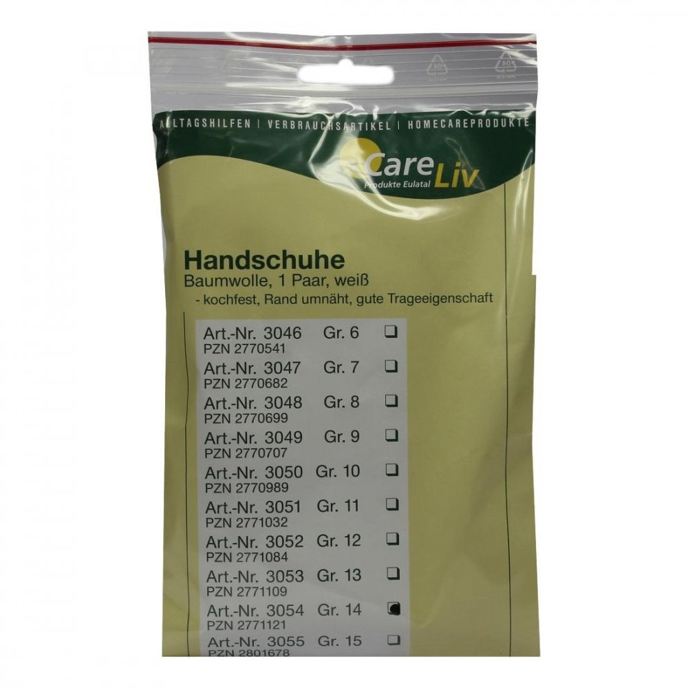 Careliv Produkte OHG Handschuhe Baumwolle Größe 14 02771121