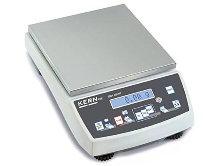 Präzisionswaage [Kern CKE 3600-2] Selbsterklärende Zählwaage mit Laborgenauigkeit, Wägebereich [Max]: 3,6 kg, Ablesbarkeit [d]: 0,01 g, Reproduzierbarkeit: 0,01 g, Linearität: 0,05 g, Kleinstes Teilegewicht [Zählen] g/Stück: 0,01 g, Wägeplatte: BxT 150x170 mm (Edelstahl)