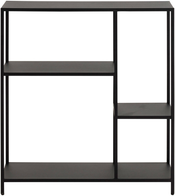 Miliboo Console ouverte design en métal noir L80 cm PODIUM