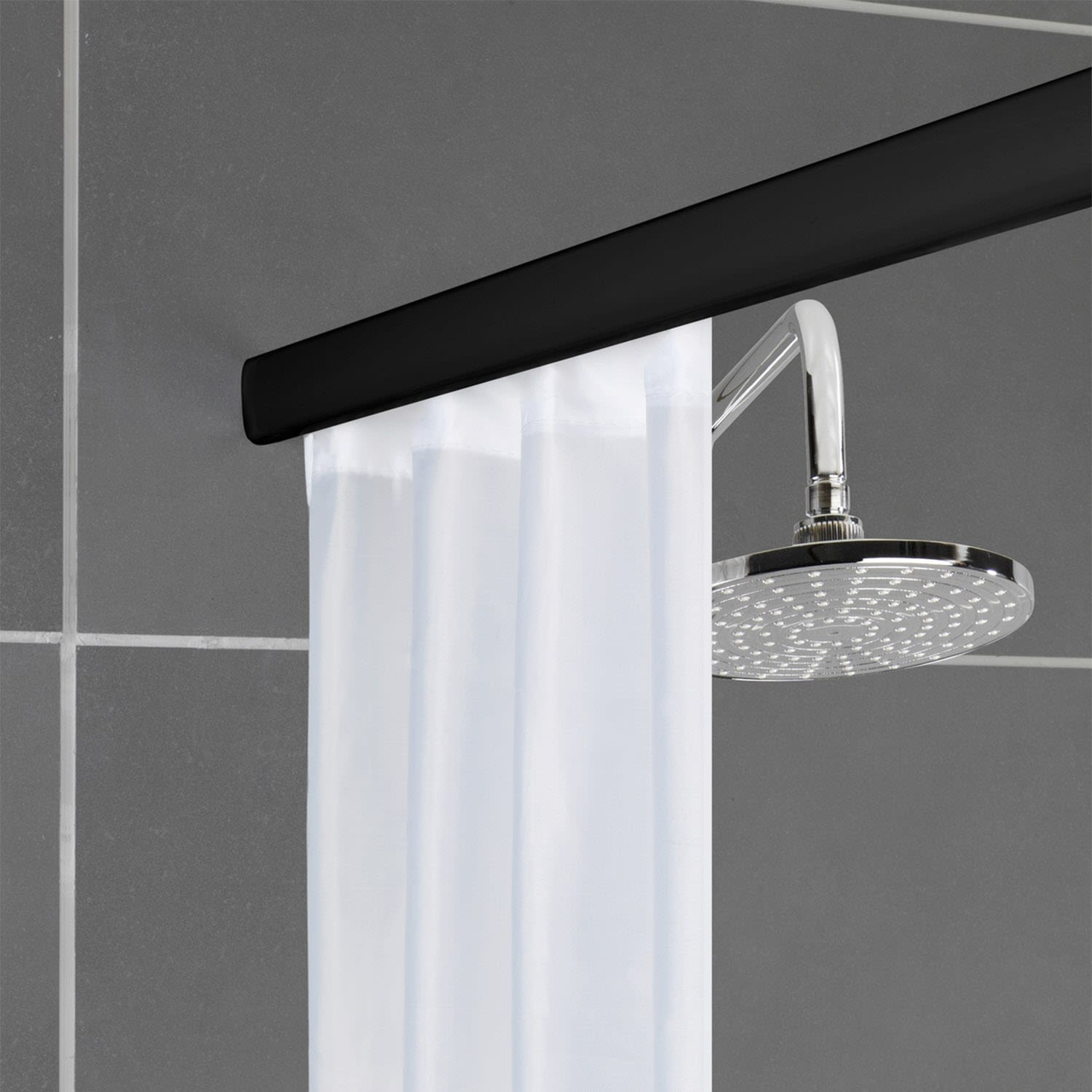 SCHÖNER WOHNEN-Kollektion Jete Teleskop-Duschschiene 125 - 210 cm, Accessoires, 25905197, schwarz