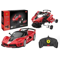 Bausteine Auto RC Rastar 1:18 Ferrari FXXK EVO Rot 88 Teile.