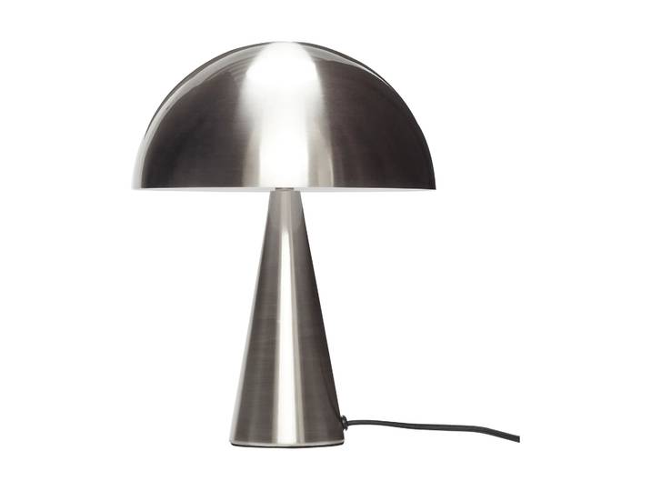 Hübsch Mush Tischleuchte Nickel, mini 34 cm