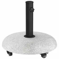 vidaXL Sonnenschirmständer 21kg Hellgrau Beton Rund