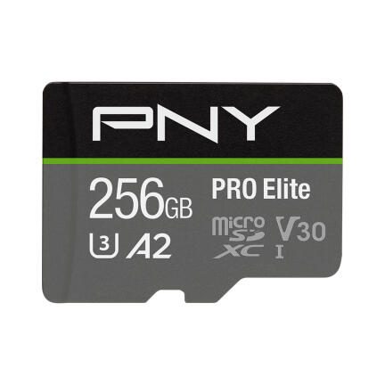 PNY Technologies PNY PRO Elite microSDXC UHS-I Speicherkarte 256 GB mit SD-Adapter P-SDU256V32100PRO-GE