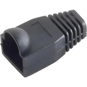 S-Conn Knickschutztülle 72055-100S, für RJ45 Modularstecker, für 6,3 mm Ø, schwarz, 100 Stück