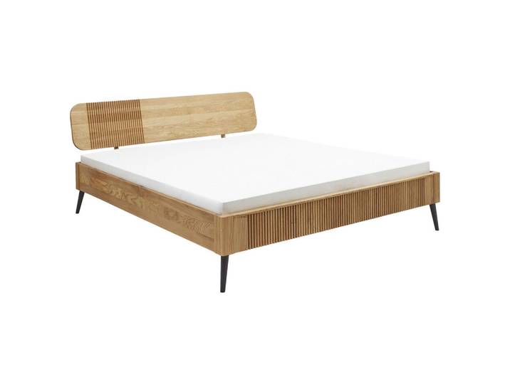 Linea Natura Bett, Wildeiche, Holz, Wildeiche, massiv, 160x220 cm, sichtbare Massivholzteile, Schlafzimmer, Betten, Futonbetten