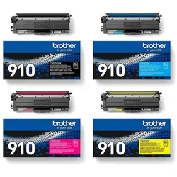 Brother, Toner, 4x Original Toner TN-910 Y HL L9310 CDW CDWT CDWTT MFC L9570 CDW CDWT