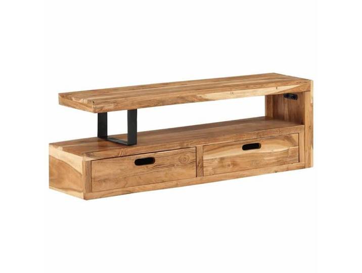 NEUF Armoire TV - Brun - Meuble TV - TABLE TV - (118-200)x30x40 cm - Bois massif d'acacia TT3259