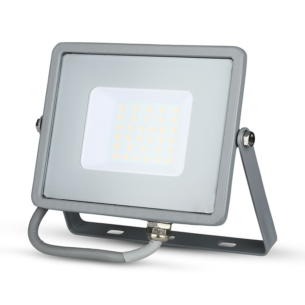 V-TAC SAMSUNG Premium LED-schijnwerper 30W - Grijs - Koud wit