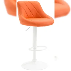 CLP Barhocker Lazio Kunstleder orange/weiß