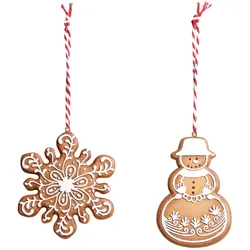 Chic Antique Weihnachtsplätzchen Aufhänger 2er-Set, H8,5/L8,5/B0,5 cm, Variante 2