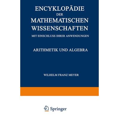 Encyklopädie der Mathematischen Wissenschaften mit Einschluss ihrer Anwendungen, Taschenbuch von W. Fr. Meyer,H. Mohrmann, Vieweg & Teubner,