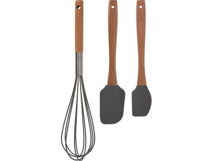 Backutensilien-Set FURBER 3-teilig Braun/Grau - Farbe: Braun, Grau - Küchenbesteck