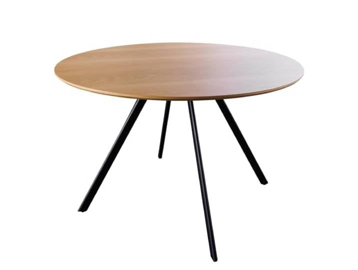 Runder Esstisch ATELIER - 100cm - natur - Eiche Metall Skandi