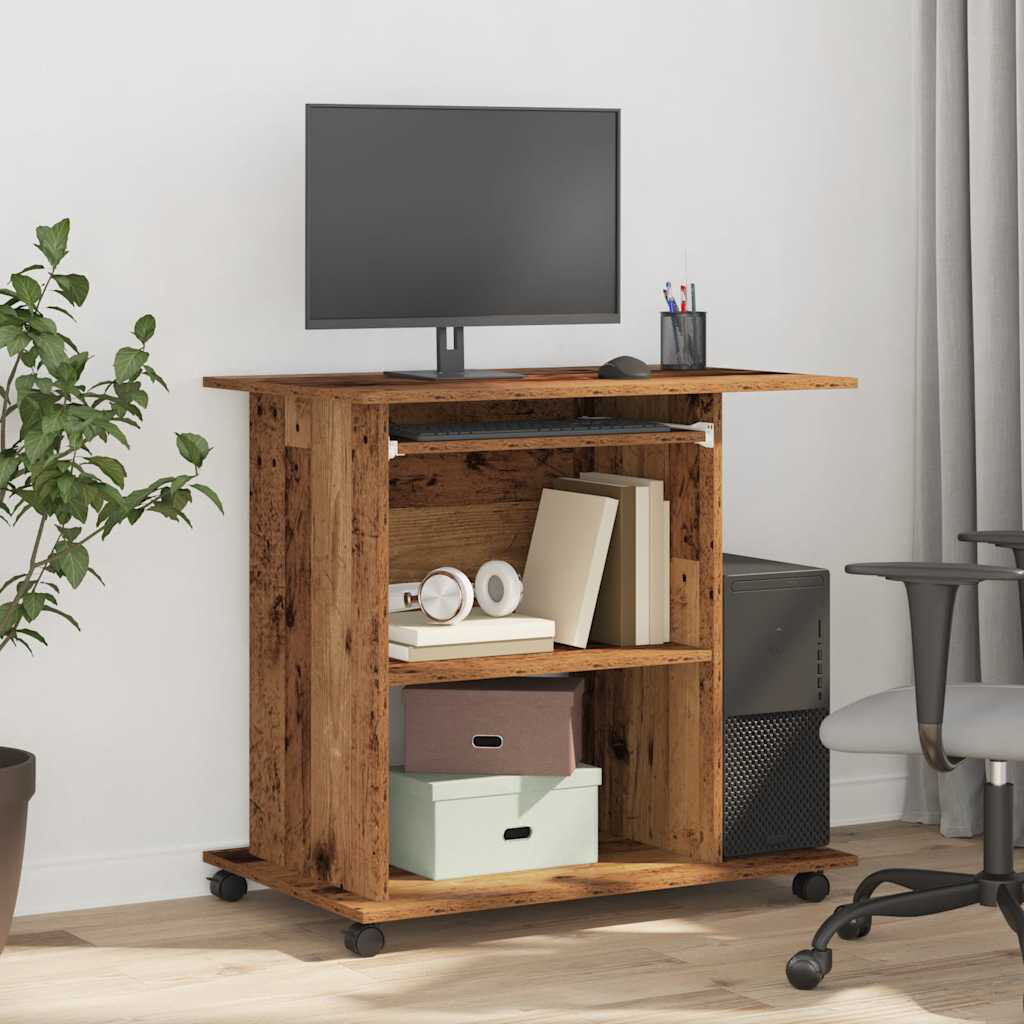 17 Stories Bisceglia Computer Desk Old Wood
