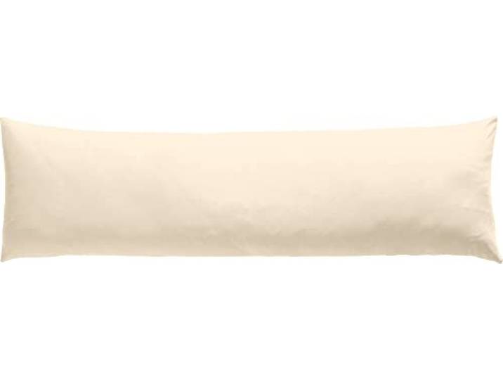 Erwin Müller Seitenschläferkissenbezug, Stillkissenbezug Nürnberg Doppel-Jersey, Natur Größe 40x140 - strapazierfest, temperaturausgleichend, mit Reißverschluss