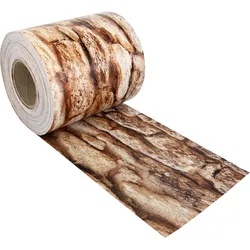 Noor Zaunblende PVC blickdicht 35 Meter inkl. 25 Klemmschienen-Steinmauer mediterran