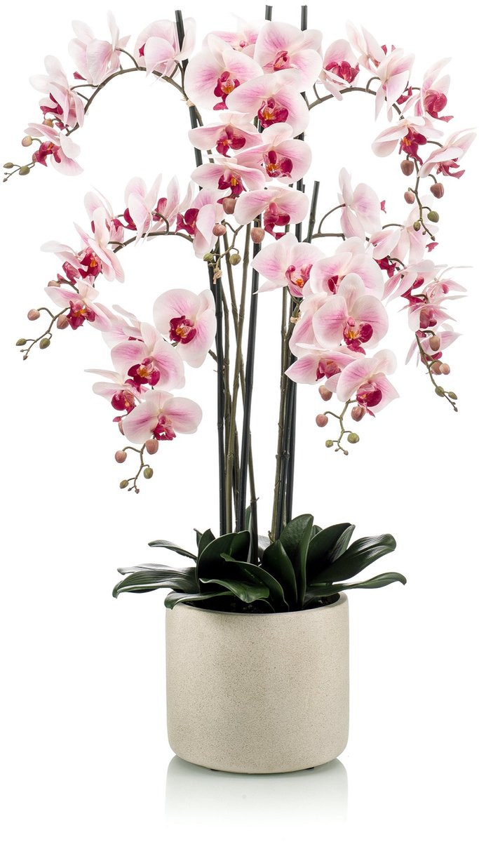 Emerald Kunstplant Phalaenopsis roze in pot 100cm