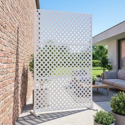 Dovelina Outdoor Rectangle Privacy Screens Metal Screen Fence Panel