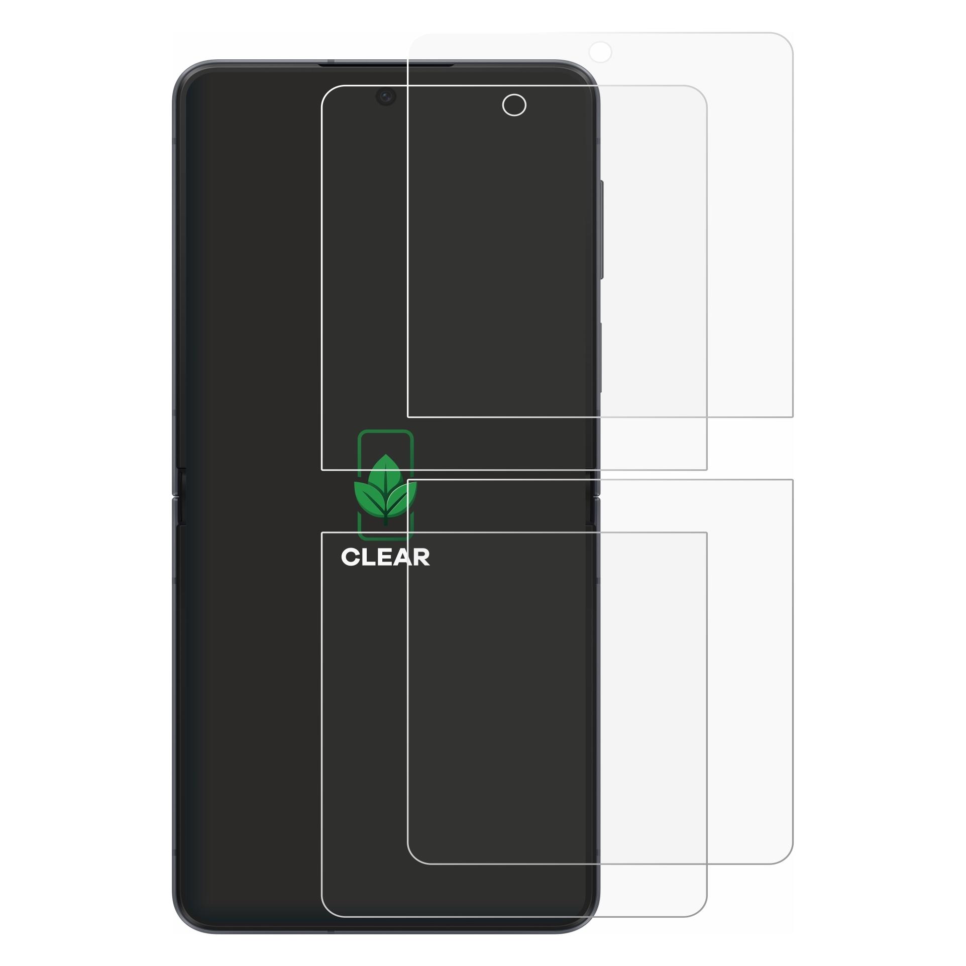 ScreenLeaf Schutzfolie für Samsung Galaxy Z Flip 8 Displayschutz Display Schutz Folie Klar Transparent (2 Stk., Samsung Galaxy Z Flip8) (6164241)