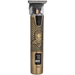 Adler AD 2970 Profi Barber Haarschneider Trimmer, Rasierapparat Konturenschneider für Bart, Nacken und Haarlinien, Keramikklinge, USB-C, Metallgehäuse Golden